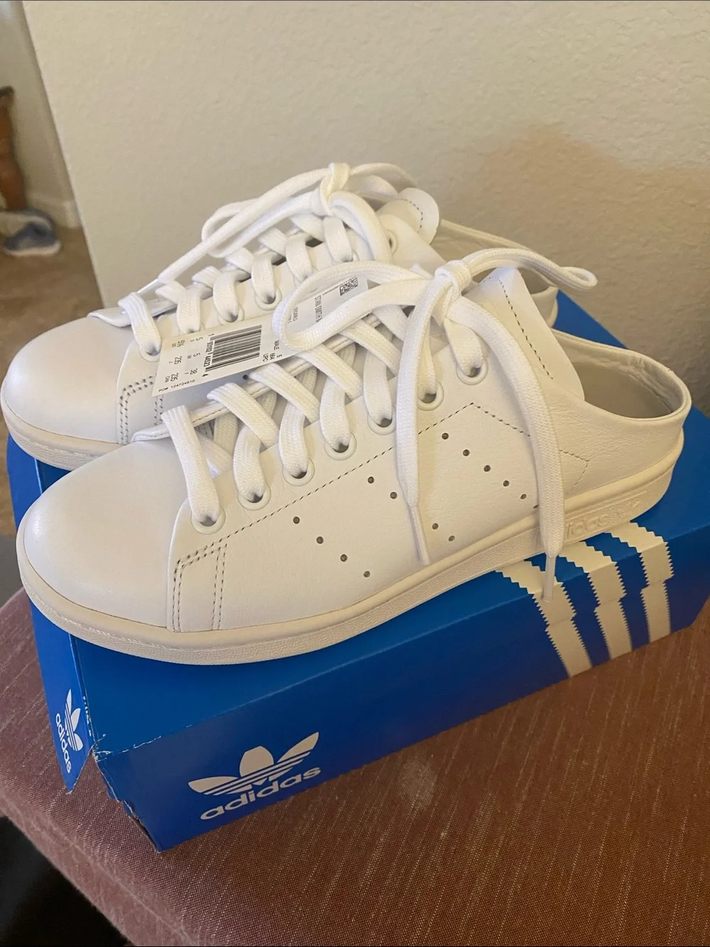 Adidas Stan Smith White Leather Mule Sneakers - Classic Low Top
